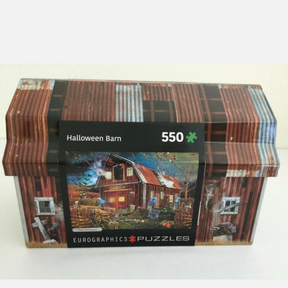 Halloween puzzle tin